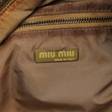 Miu Miu Light Brown Calfskin Leather Bowling Bag