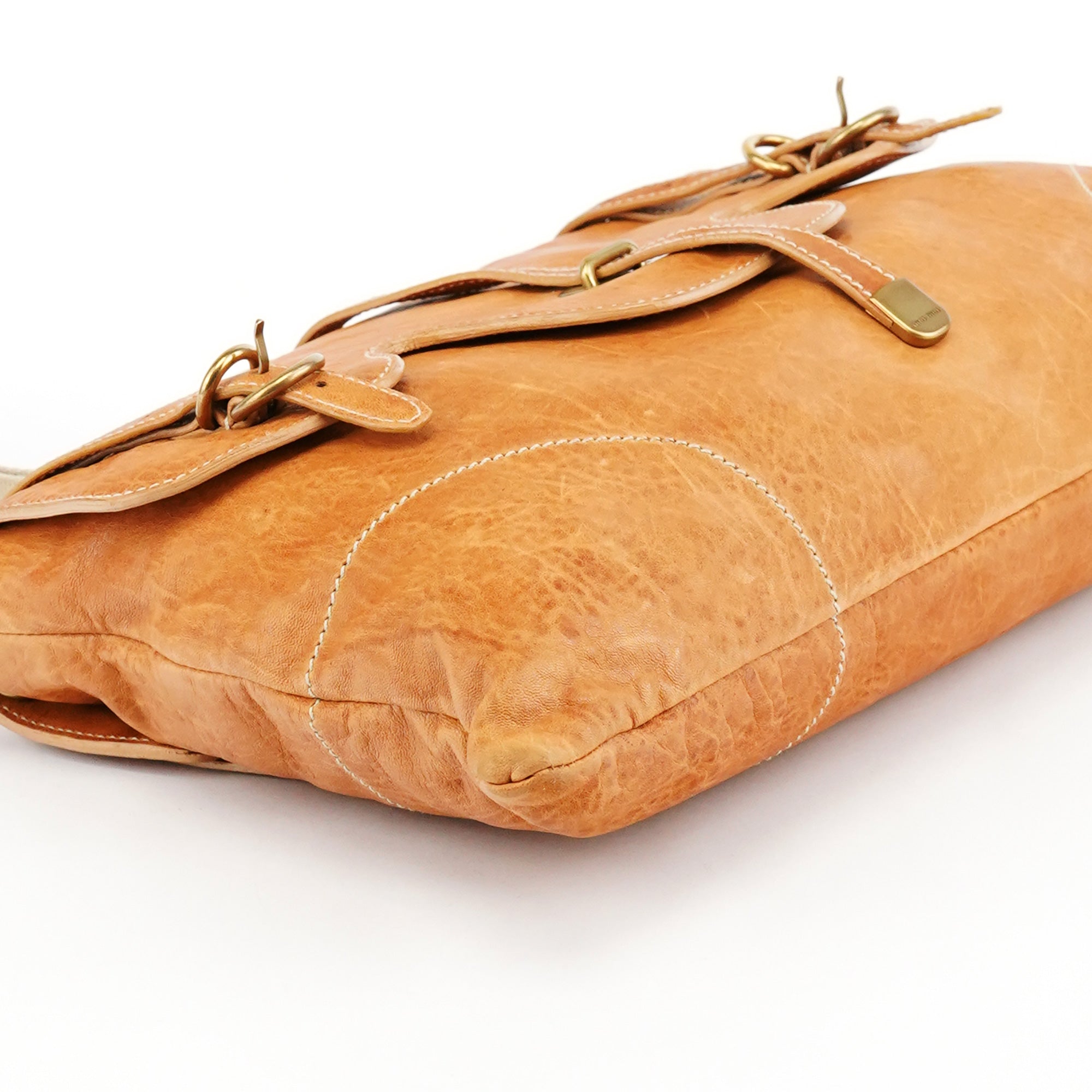 Miu Miu Light Brown Leather Shoulder Bag