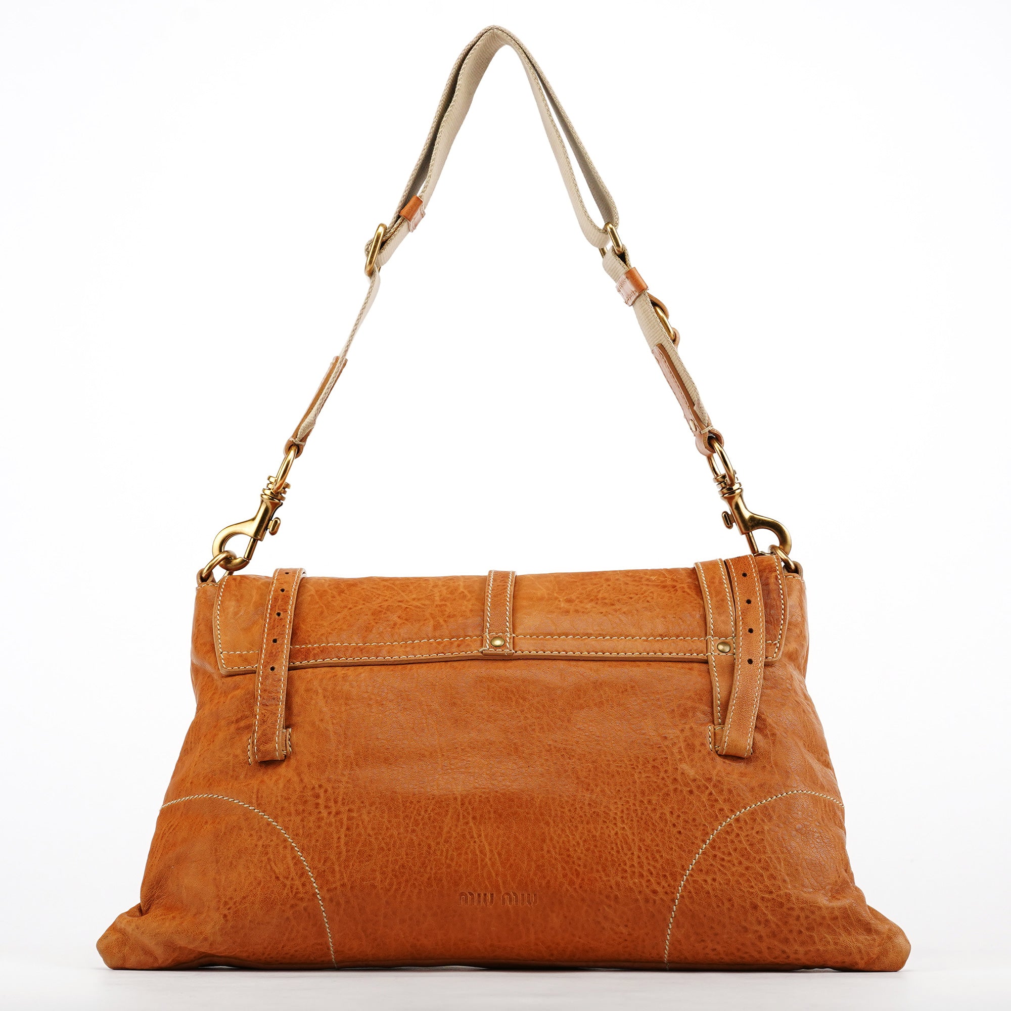 Miu Miu Light Brown Leather Shoulder Bag