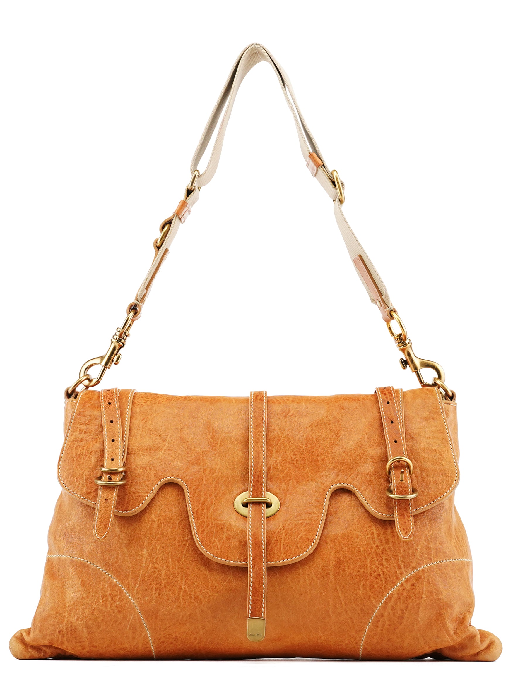 Miu Miu Light Brown Leather Shoulder Bag