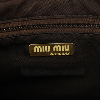 Miu Miu Light Brown Leather Turnlock Shoulder Bag