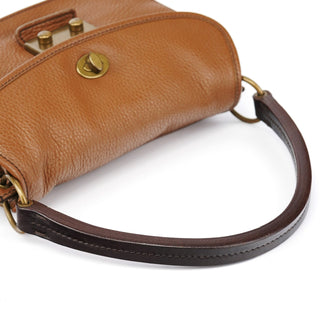Miu Miu Light Brown Leather Turnlock Shoulder Bag