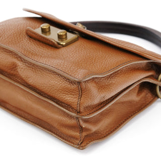 Miu Miu Light Brown Leather Turnlock Shoulder Bag