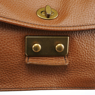 Miu Miu Light Brown Leather Turnlock Shoulder Bag