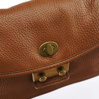 Miu Miu Light Brown Leather Turnlock Shoulder Bag