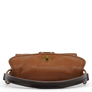 Miu Miu Light Brown Leather Turnlock Shoulder Bag