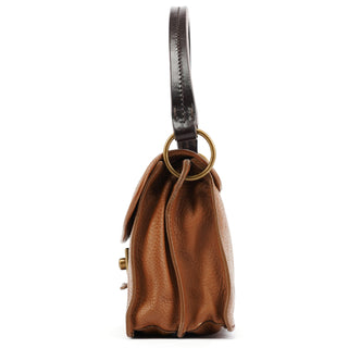 Miu Miu Light Brown Leather Turnlock Shoulder Bag