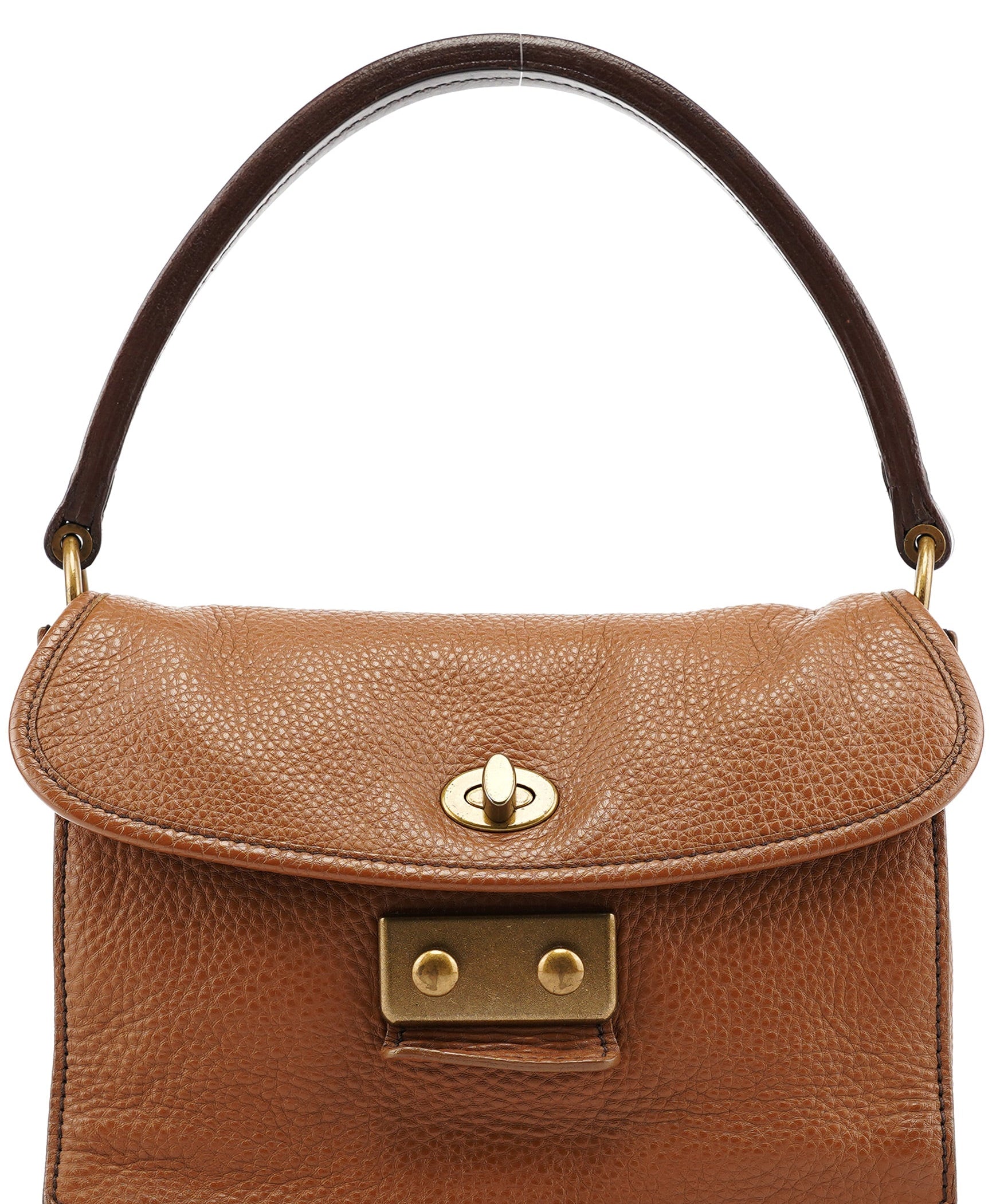 Miu Miu Light Brown Leather Turnlock Shoulder Bag
