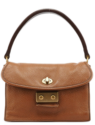 Miu Miu Light Brown Leather Turnlock Shoulder Bag