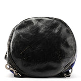 Miu Miu Navy Velvet Crackled Leather Duffle Backpack
