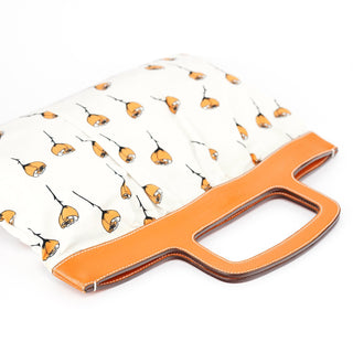 Miu Miu Nylon Floral Print Top Handle Clutch Bag