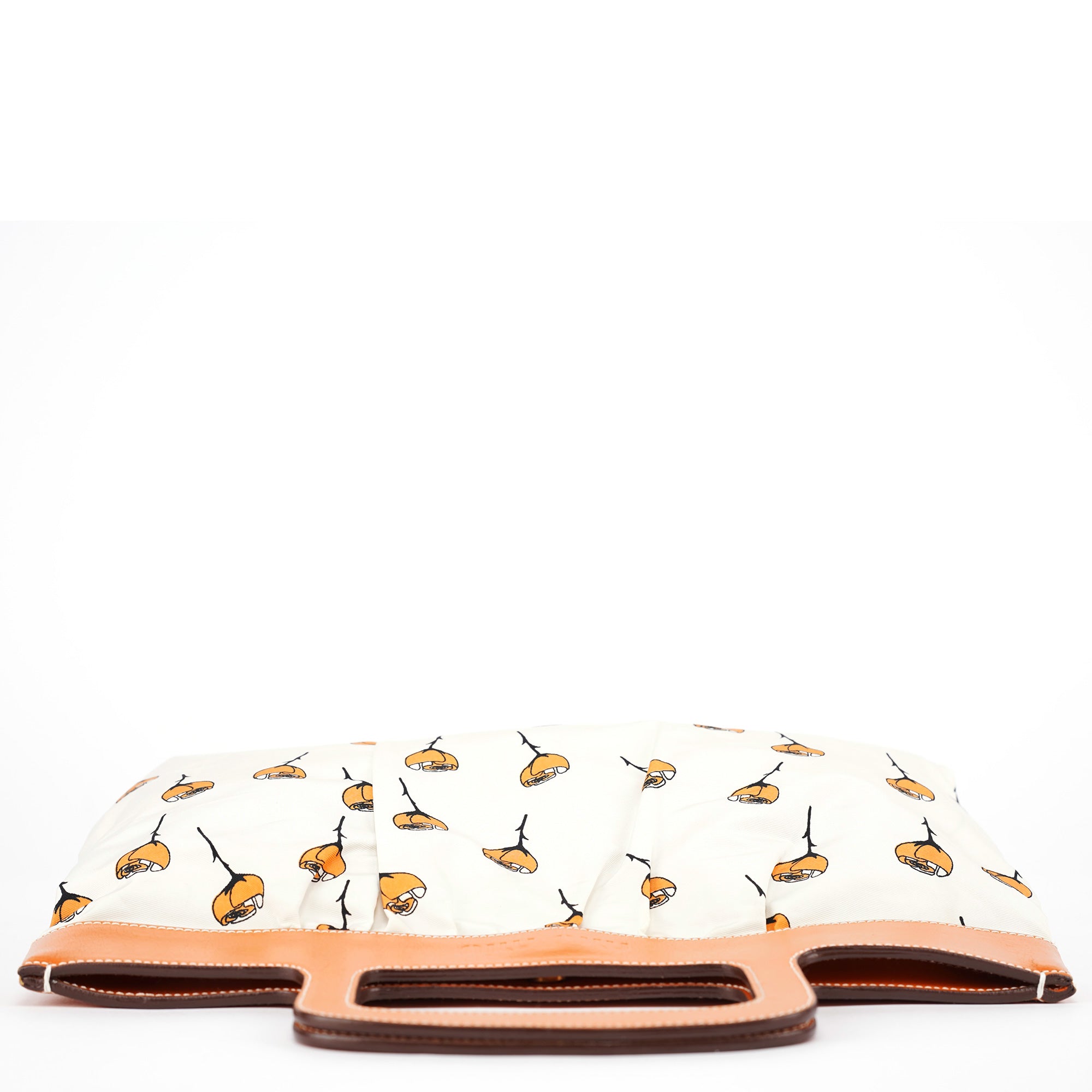 Miu Miu Nylon Floral Print Top Handle Clutch Bag
