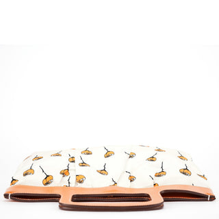 Miu Miu Nylon Floral Print Top Handle Clutch Bag