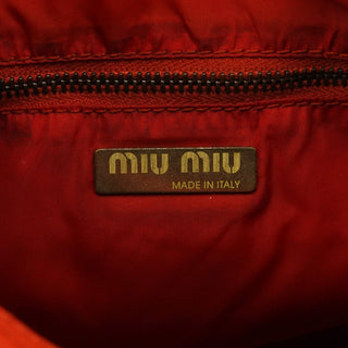 Miu Miu Orange Leather Belt Pocket Tote Bag