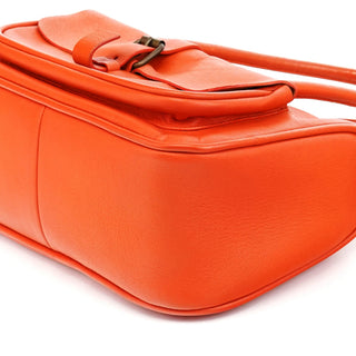 Miu Miu Orange Leather Belt Pocket Tote Bag