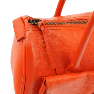 Miu Miu Orange Leather Belt Pocket Tote Bag