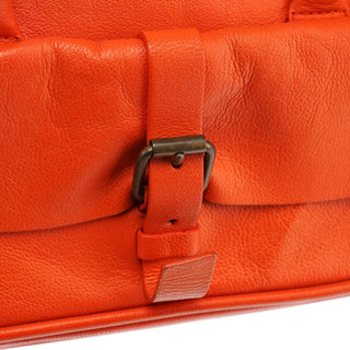 Miu Miu Orange Leather Belt Pocket Tote Bag
