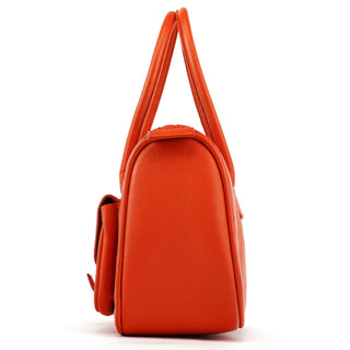 Miu Miu Orange Leather Belt Pocket Tote Bag