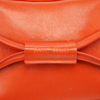 Miu Miu Orange Leather Handbag