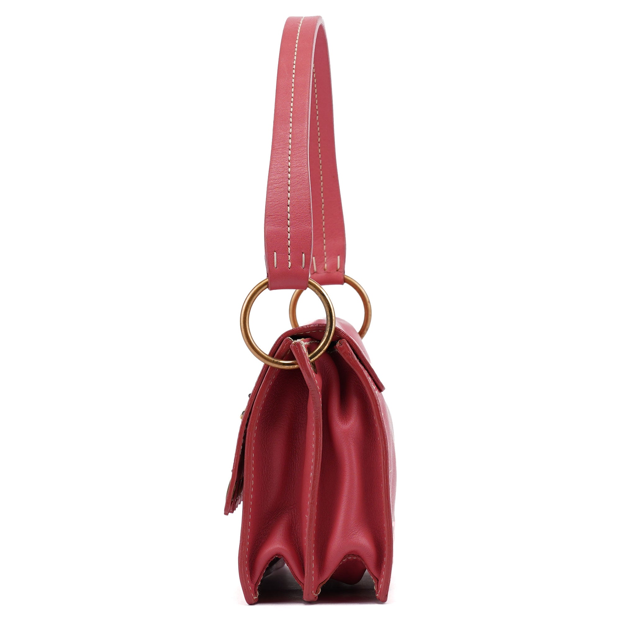 Miu Miu Pink Calfskin Turnlock Shoulder Bag