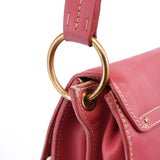 Miu Miu Pink Calfskin Turnlock Shoulder Bag