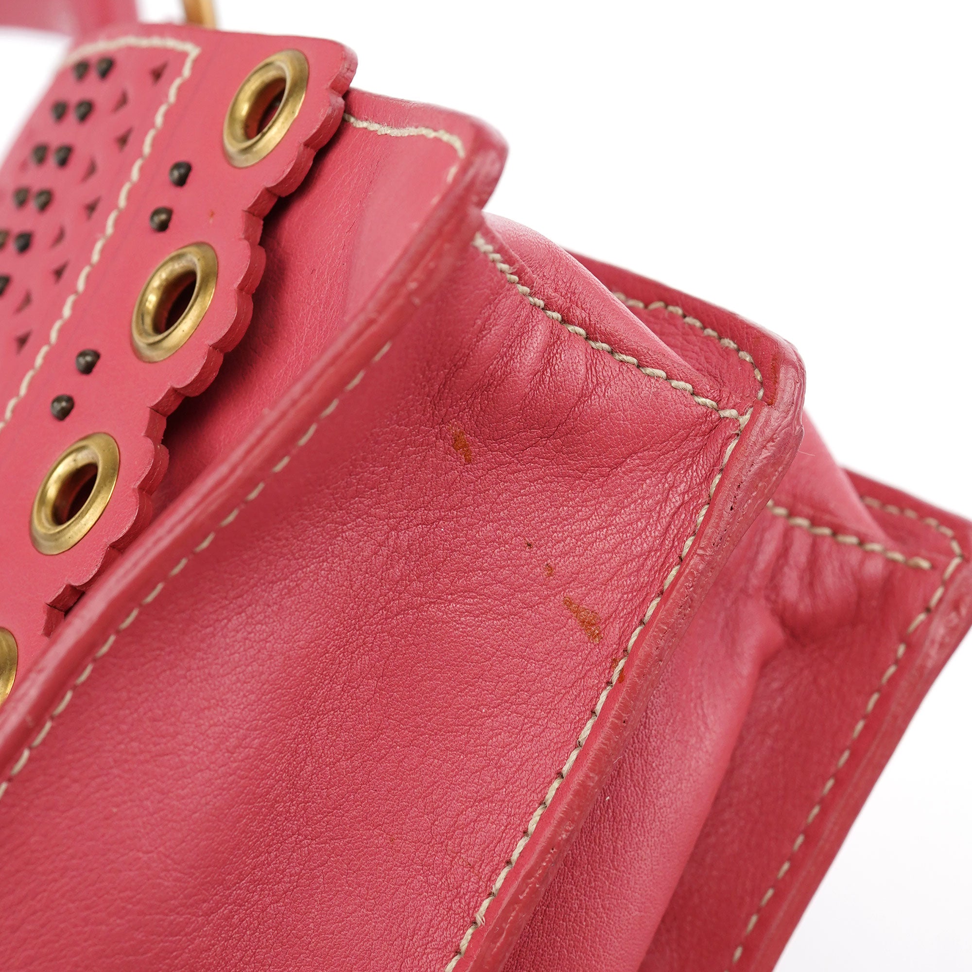 Miu Miu Pink Calfskin Turnlock Shoulder Bag