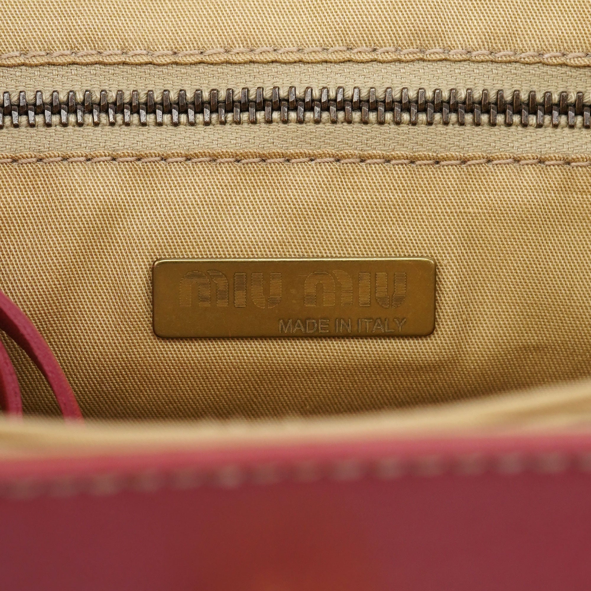 Miu Miu Pink Calfskin Turnlock Shoulder Bag