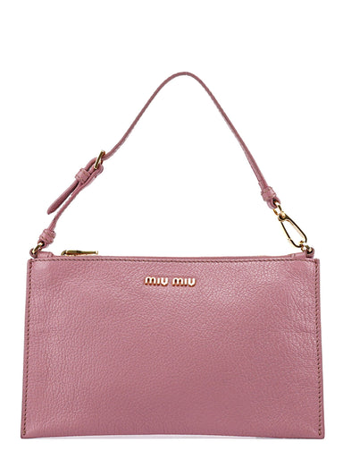 Miu Miu Pink Leather Shoulder Bag