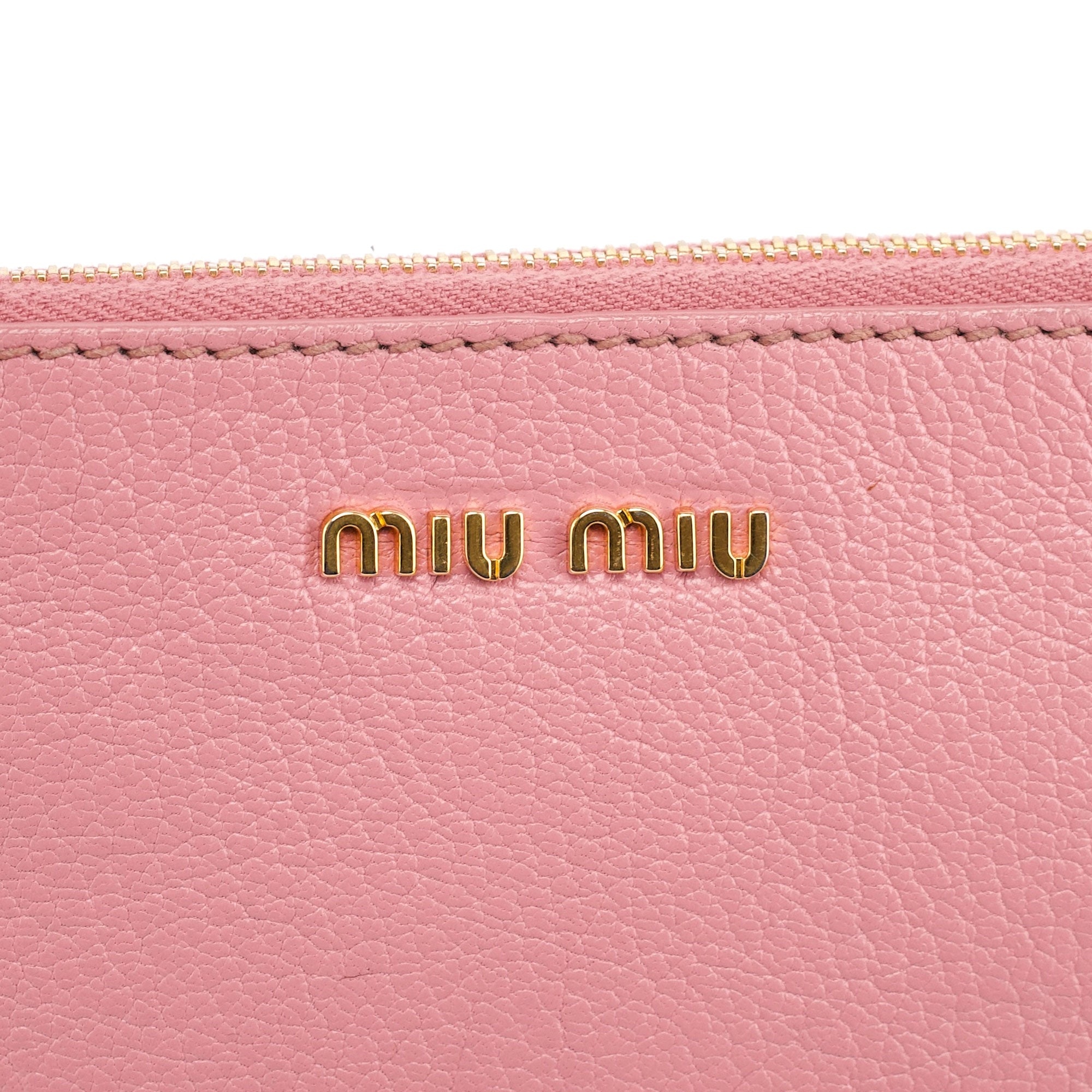 Miu Miu Sac porté épaule en cuir rose