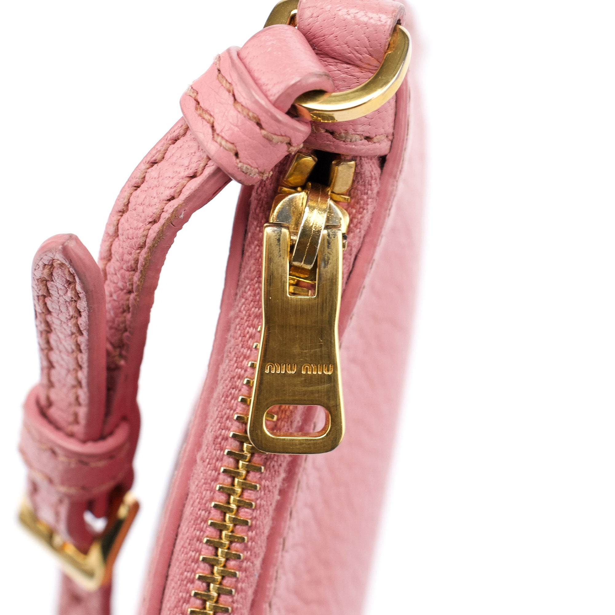 Miu Miu Sac porté épaule en cuir rose