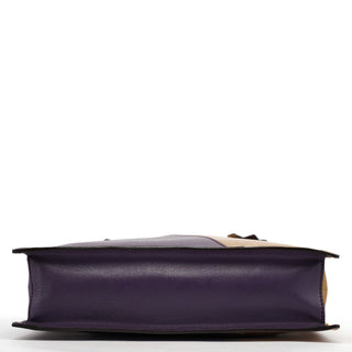 Miu Miu Purple Beige Leather Tote Bag