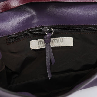 Miu Miu Purple Leather Flap Shoulder Bag