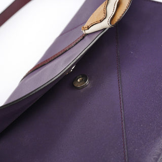 Miu Miu Purple Leather Flap Shoulder Bag