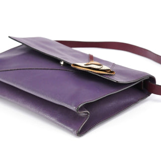 Miu Miu Purple Leather Flap Shoulder Bag