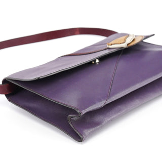 Miu Miu Purple Leather Flap Shoulder Bag