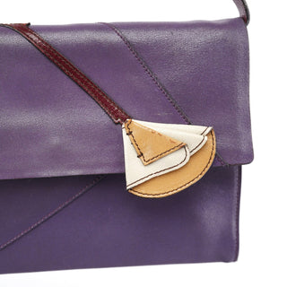 Miu Miu Purple Leather Flap Shoulder Bag