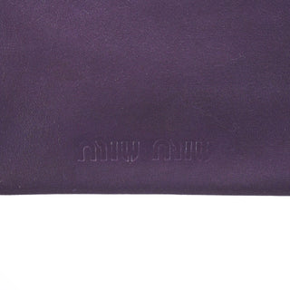 Miu Miu Purple Leather Flap Shoulder Bag