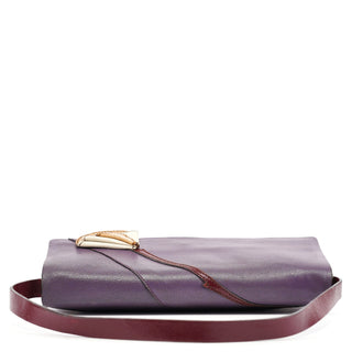 Miu Miu Purple Leather Flap Shoulder Bag