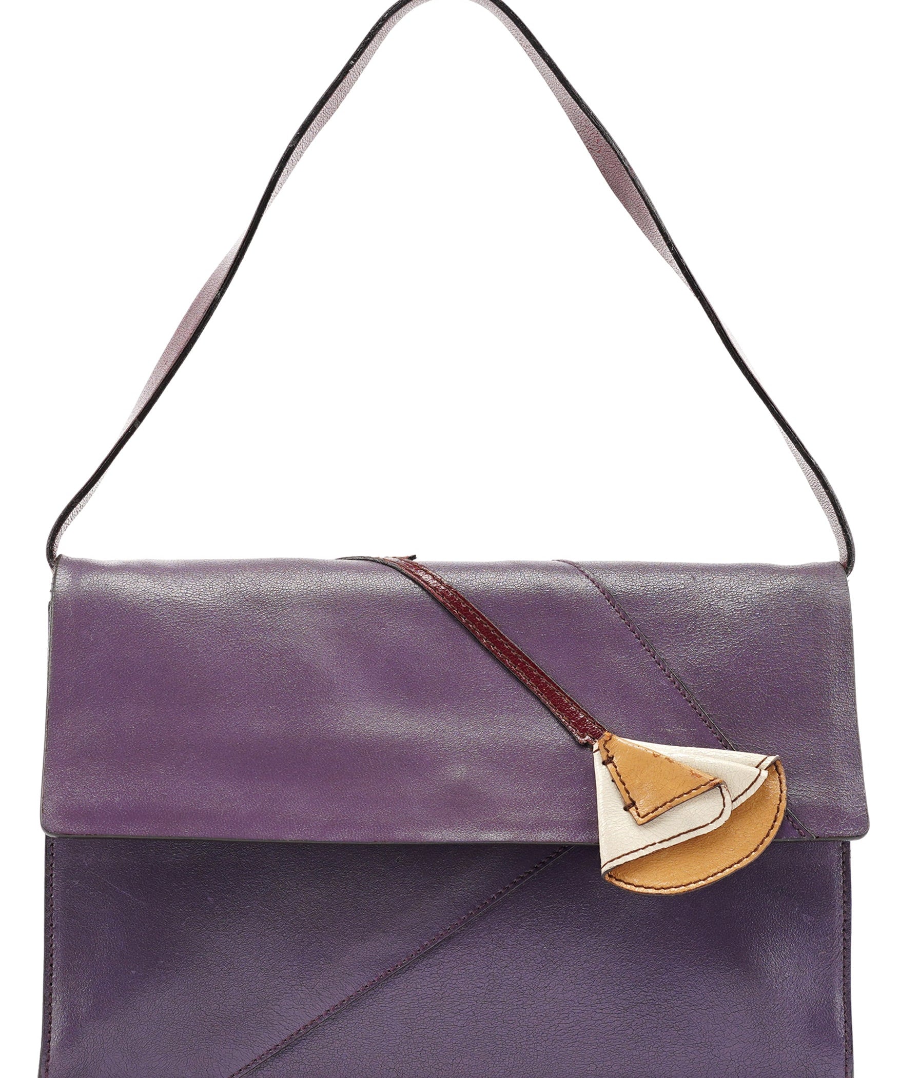 Miu Miu Purple Leather Flap Shoulder Bag