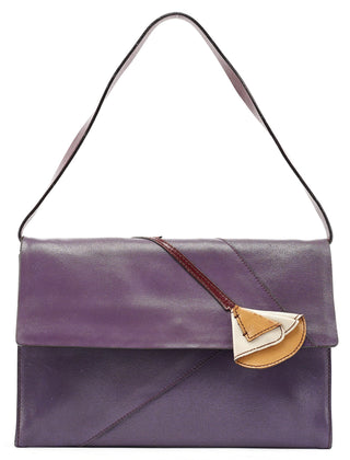Miu Miu Purple Leather Flap Shoulder Bag