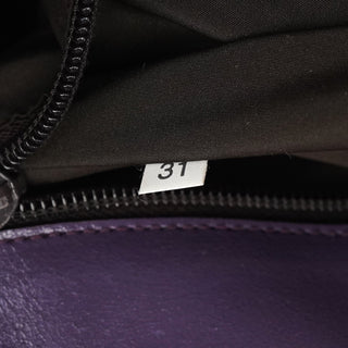 Miu Miu Purple Leather Floral Tote Bag