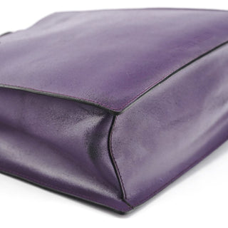 Miu Miu Purple Leather Floral Tote Bag