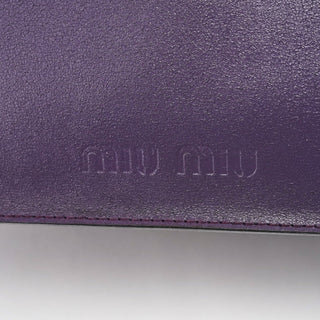 Miu Miu Purple Leather Floral Tote Bag
