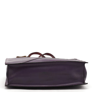 Miu Miu Purple Leather Floral Tote Bag