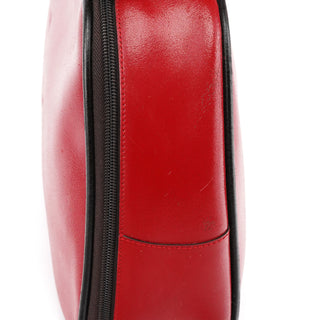 Miu Miu Red Black Leather Vanity Bag