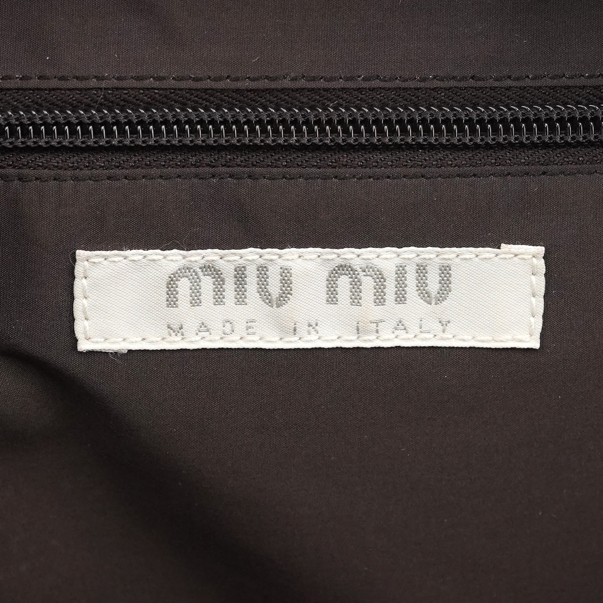 Miu Miu Red Black Leather Vanity Bag