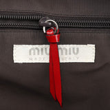 Miu Miu Red Black Leather Vanity Bag