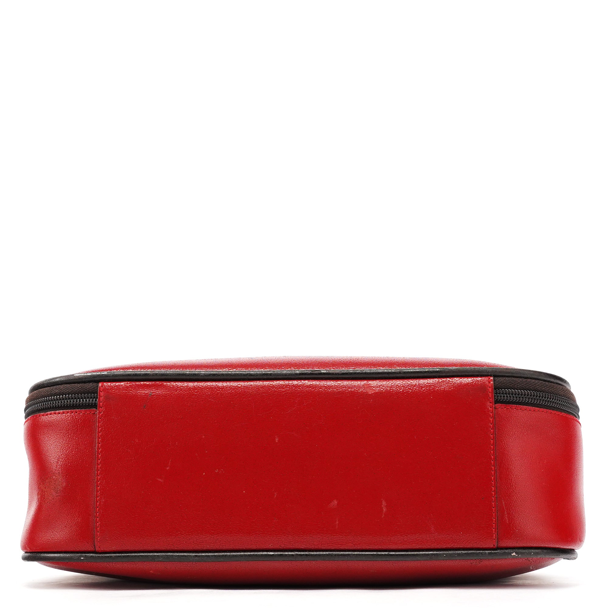 Miu Miu Red Black Leather Vanity Bag