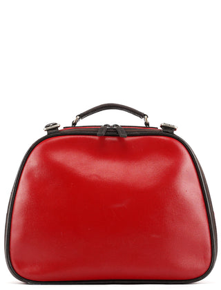 Miu Miu Red Black Leather Vanity Bag