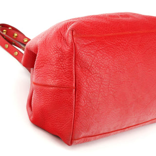 Miu Miu Red Calfskin Leather Buckle Tote Bag